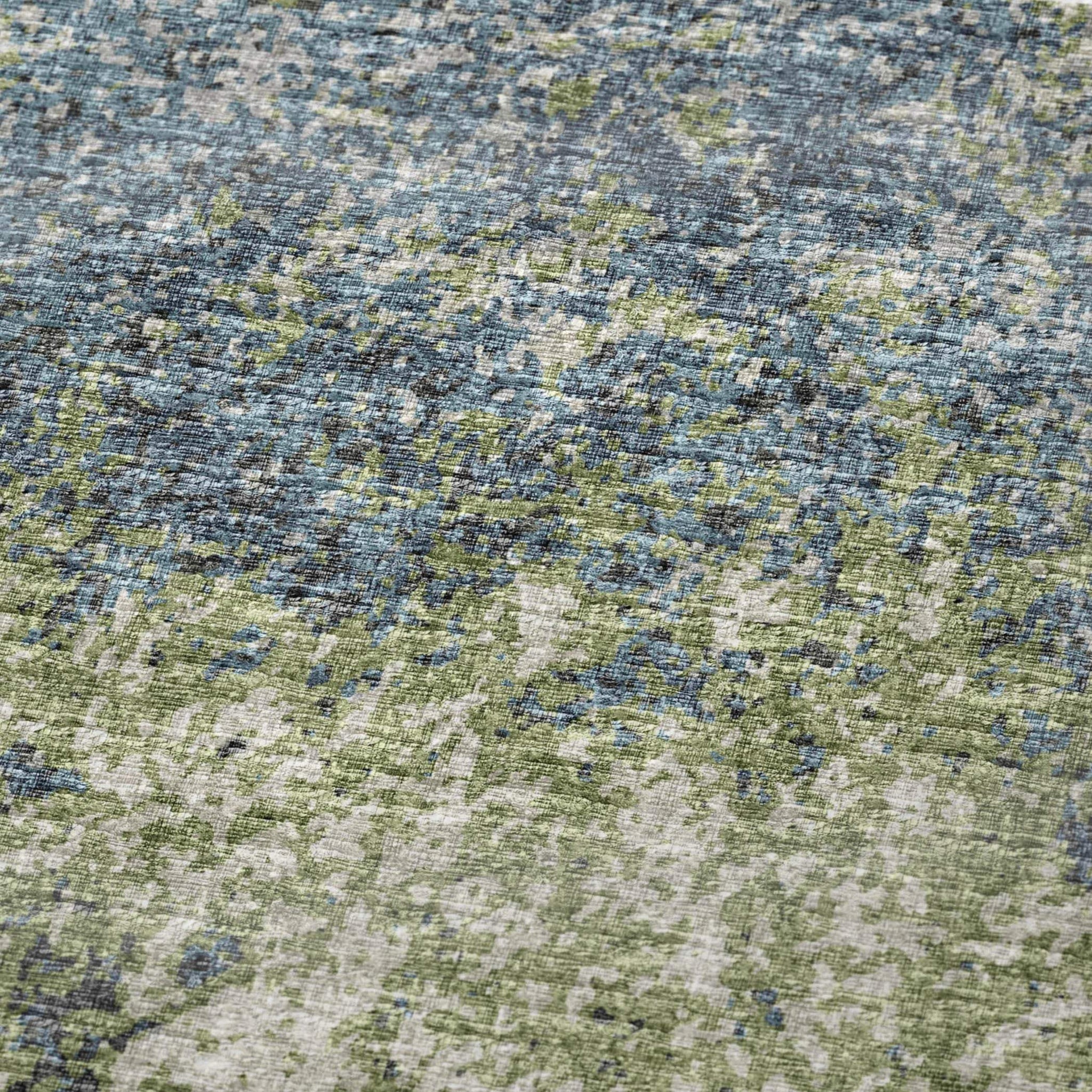 50" X 70" Green And Blue Abstract Polyester Woven Plush Throw Blanket - HomeRoots - Flyclothing LLC