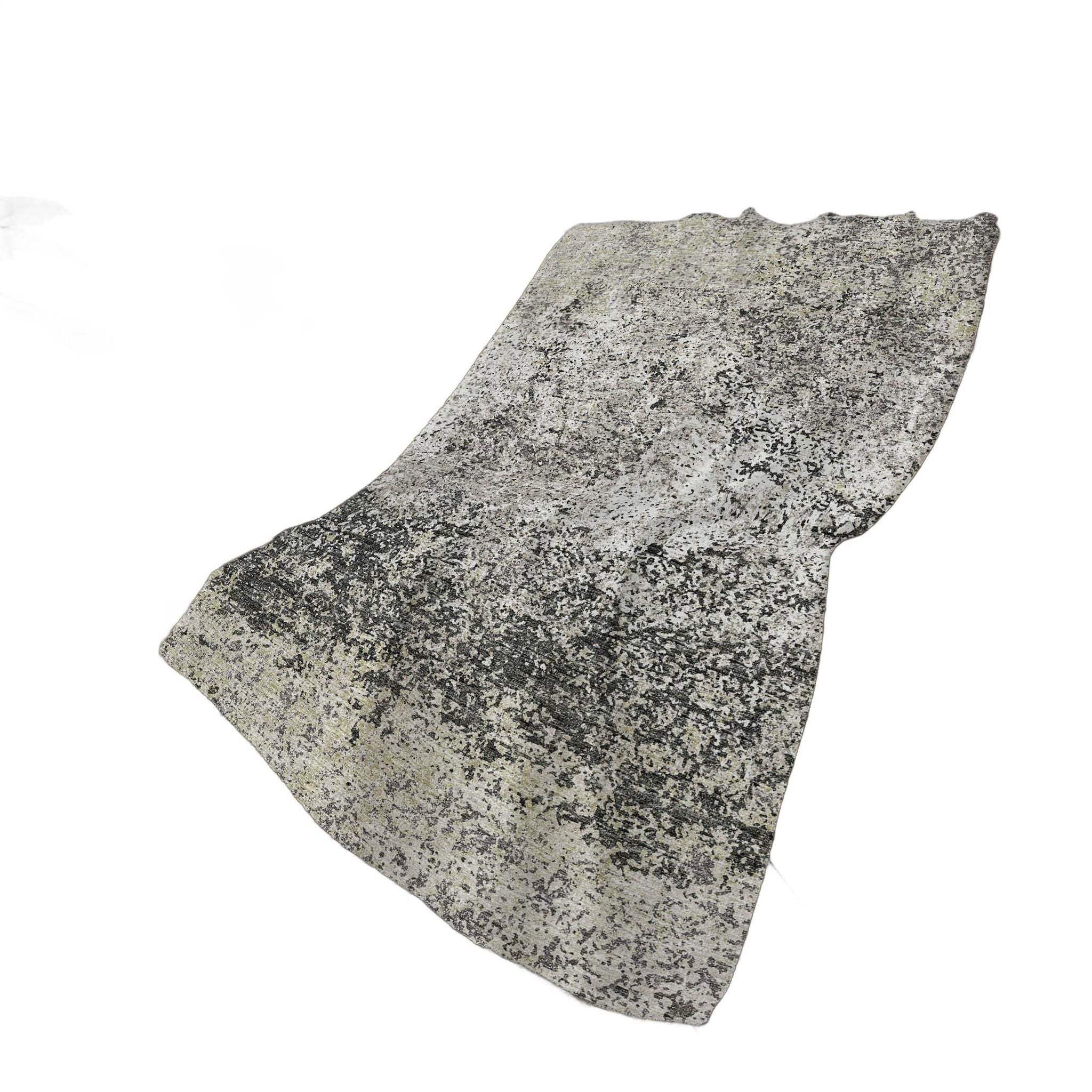 50" X 70" Gray And Black Abstract Polyester Woven Plush Throw Blanket - HomeRoots - Flyclothing LLC