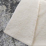 50" X 70" Gray And Black Abstract Polyester Woven Plush Throw Blanket - HomeRoots - Flyclothing LLC