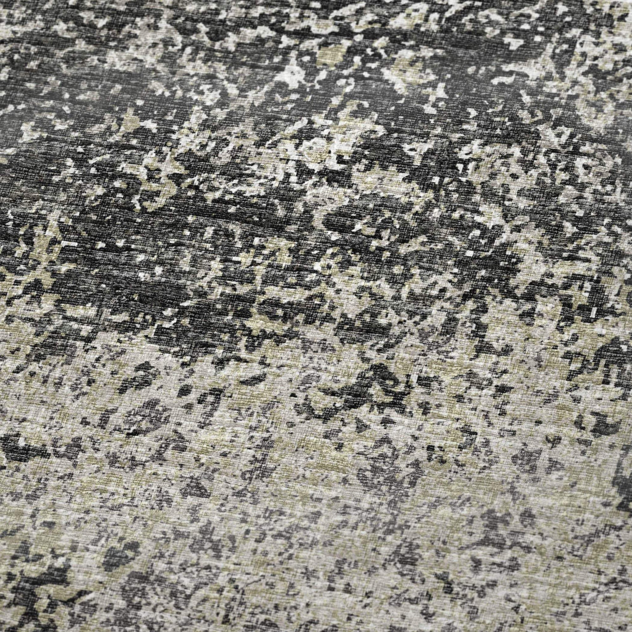 50" X 70" Gray And Black Abstract Polyester Woven Plush Throw Blanket - HomeRoots - Flyclothing LLC