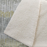 50" X 70" Sage And Gold Abstract Polyester Woven Plush Throw Blanket - HomeRoots - Flyclothing LLC