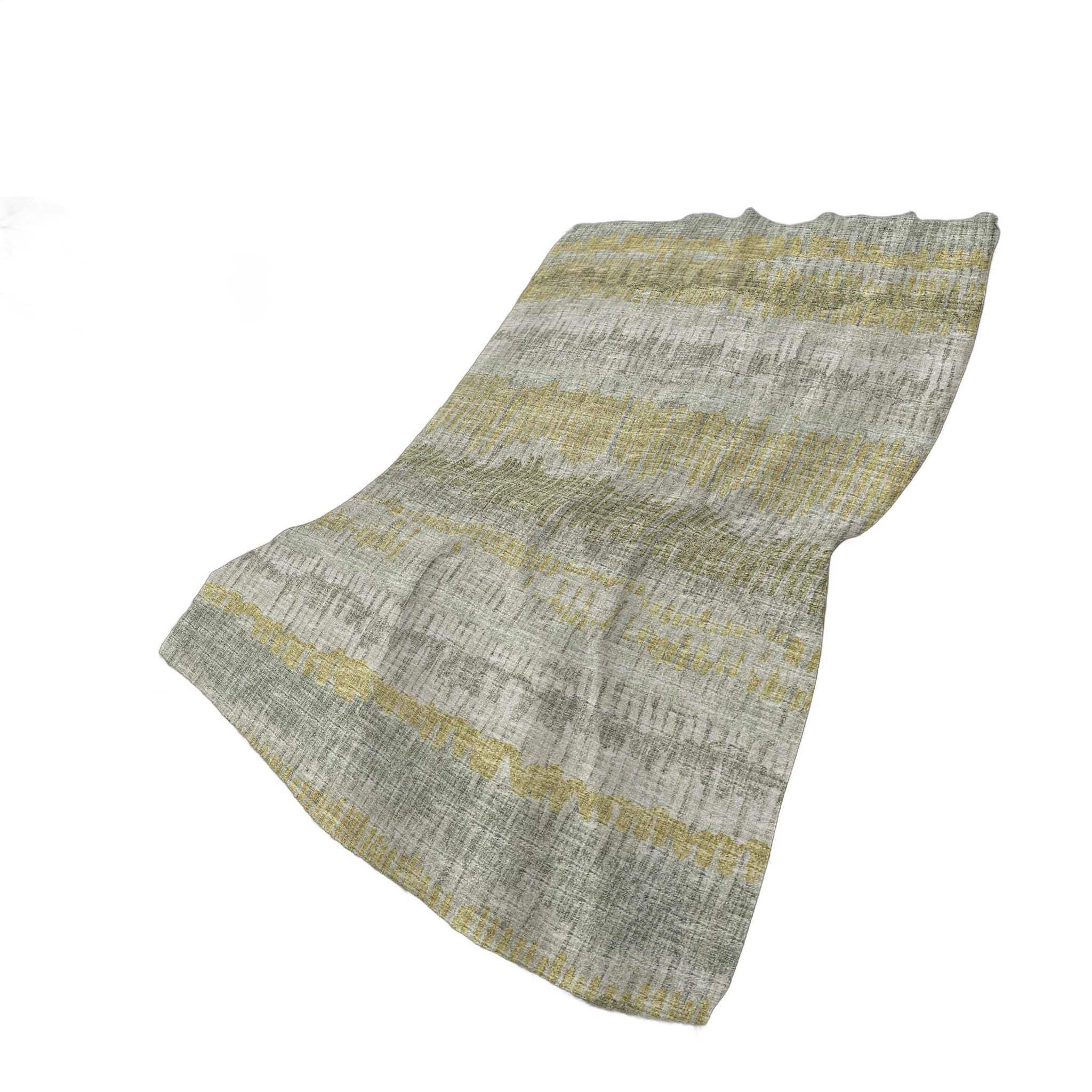 50" X 70" Sage And Gold Abstract Polyester Woven Plush Throw Blanket - Homeroots - Flyclothing LLC