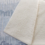 50" X 70" Blue And Beige Abstract Polyester Woven Plush Throw Blanket - Homeroots - Flyclothing LLC