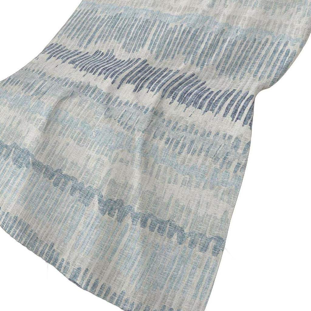 50" X 70" Blue And Beige Abstract Polyester Woven Plush Throw Blanket - HomeRoots - Flyclothing LLC