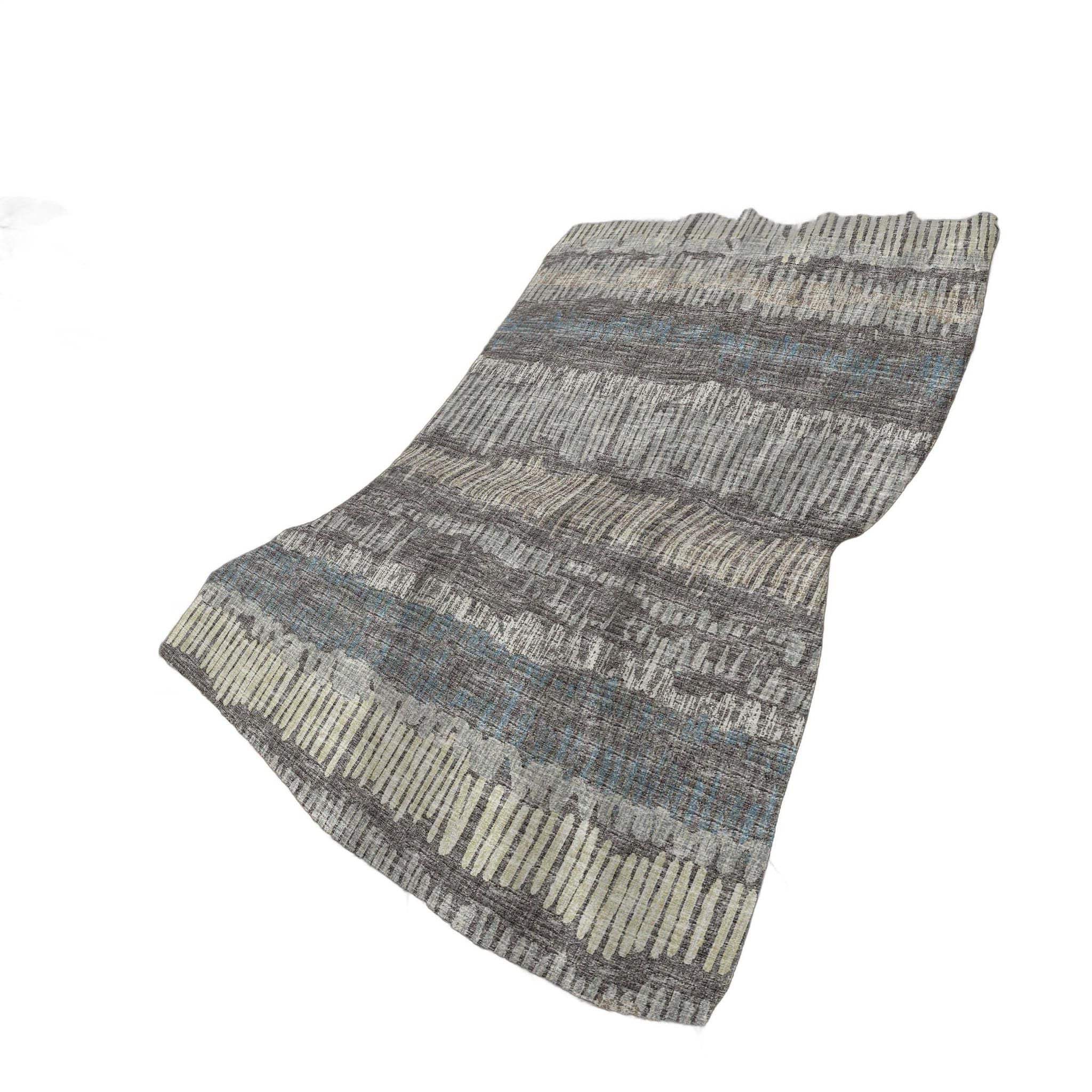 50" X 70" Gray And Charcoal Abstract Polyester Woven Plush Throw Blanket - Homeroots - Flyclothing LLC