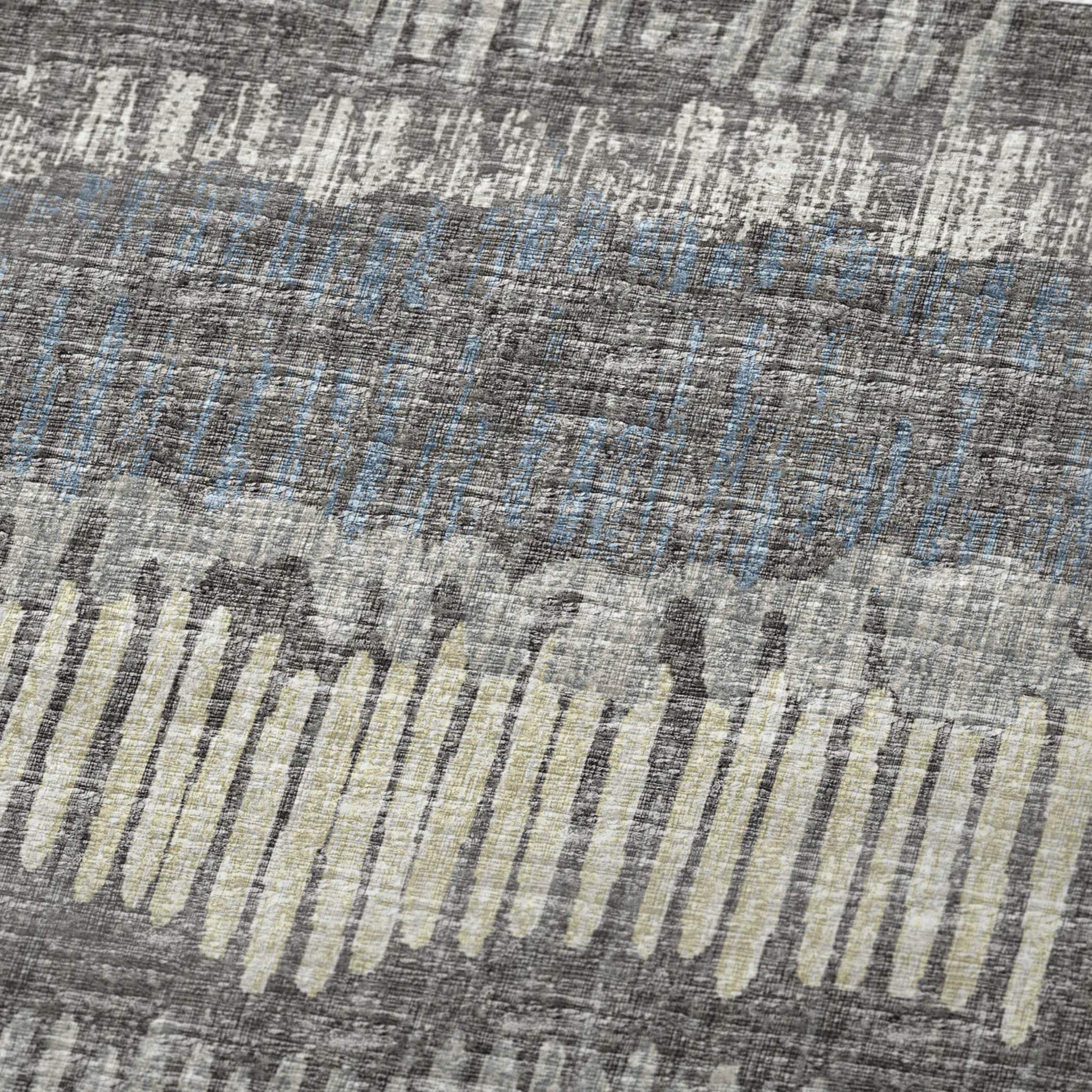 50" X 70" Gray And Charcoal Abstract Polyester Woven Plush Throw Blanket - HomeRoots - Flyclothing LLC