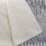 50" X 70" Blue And Gray Geometric Polyester Woven Plush Throw Blanket - HomeRoots - Flyclothing LLC