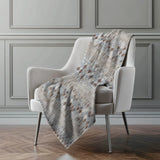 50" X 70" Blue And Gray Geometric Polyester Woven Plush Throw Blanket - Homeroots - Flyclothing LLC