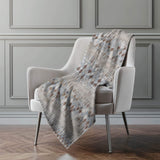 50" X 70" Blue And Gray Geometric Polyester Woven Plush Throw Blanket - HomeRoots - Flyclothing LLC
