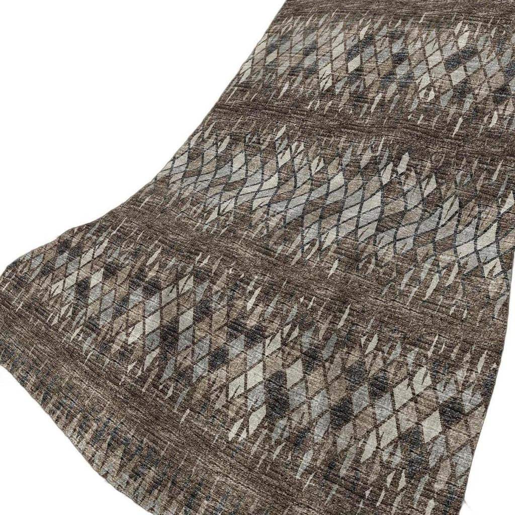 50" X 70" Brown And Beige Geometric Polyester Woven Plush Throw Blanket - HomeRoots - Flyclothing LLC