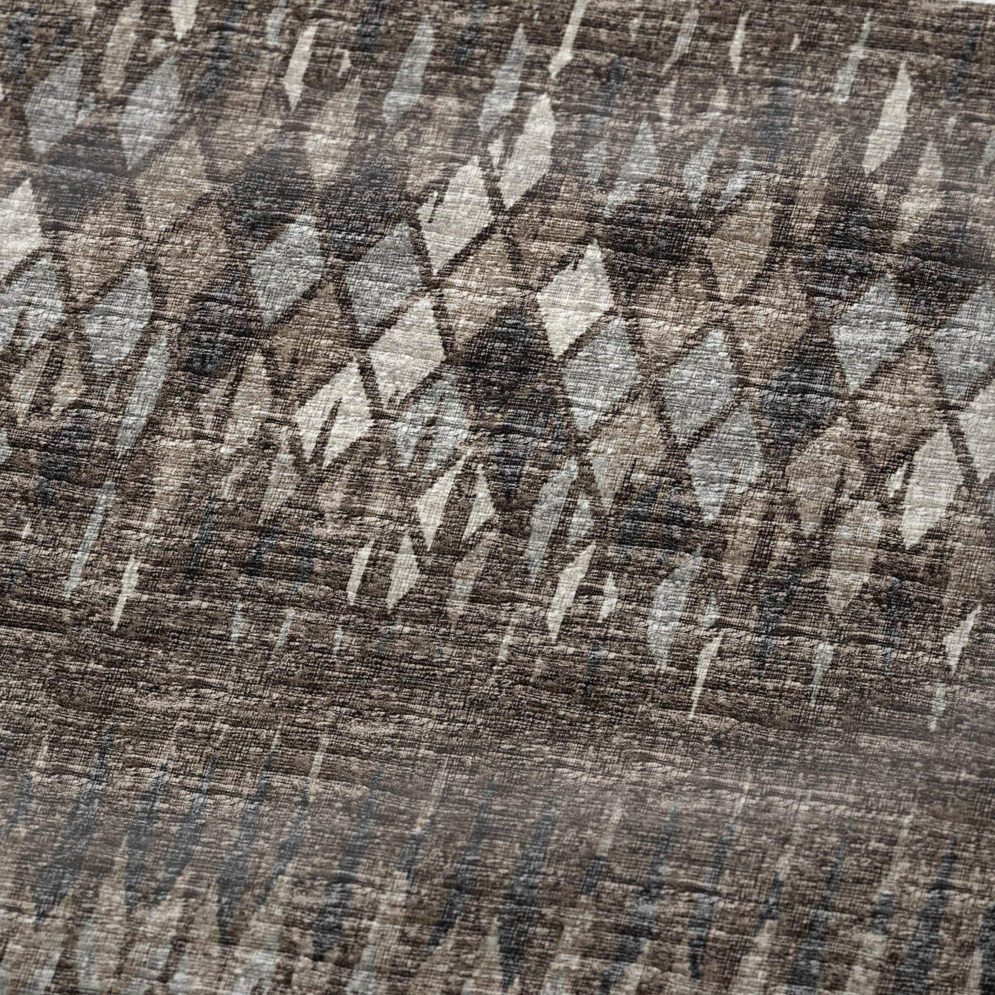 50" X 70" Brown And Beige Geometric Polyester Woven Plush Throw Blanket - HomeRoots - Flyclothing LLC