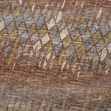 50" X 70" Cinnamon Gold And Blue Geometric Polyester Woven Plush Throw Blanket - HomeRoots - Flyclothing LLC