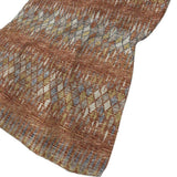 50" X 70" Cinnamon Gold And Blue Geometric Polyester Woven Plush Throw Blanket - HomeRoots - Flyclothing LLC