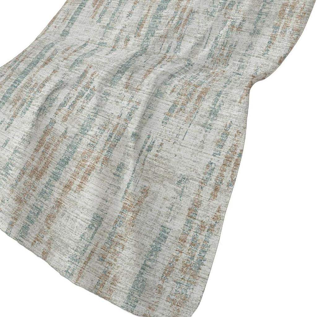 50" X 70" Ivory And Blue Abstract Polyester Woven Plush Throw Blanket - HomeRoots - Flyclothing LLC