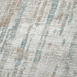 50" X 70" Ivory And Blue Abstract Polyester Woven Plush Throw Blanket - HomeRoots - Flyclothing LLC