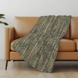 50" X 70" Green And Wheat Abstract Polyester Woven Plush Throw Blanket - Homeroots - Flyclothing LLC