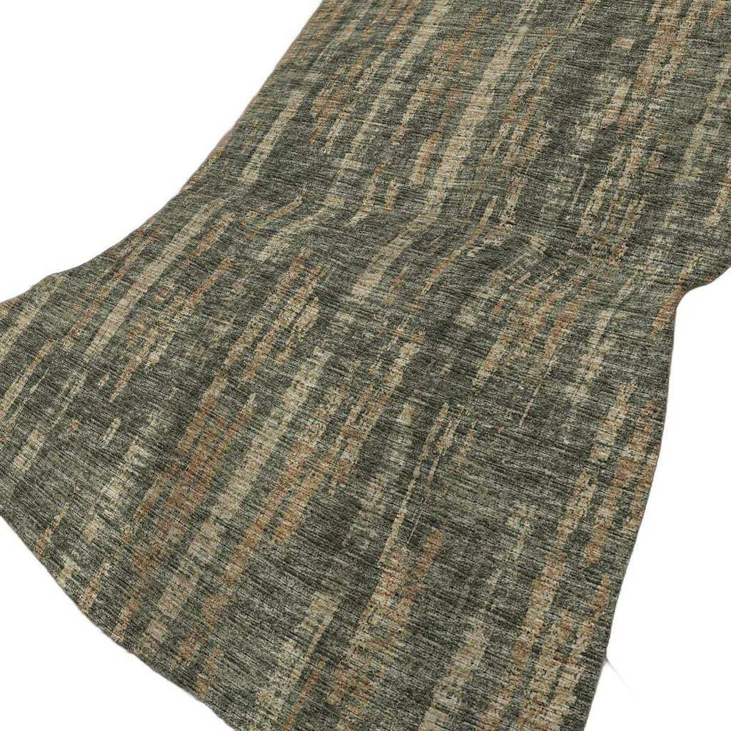 50" X 70" Green And Wheat Abstract Polyester Woven Plush Throw Blanket - HomeRoots - Flyclothing LLC