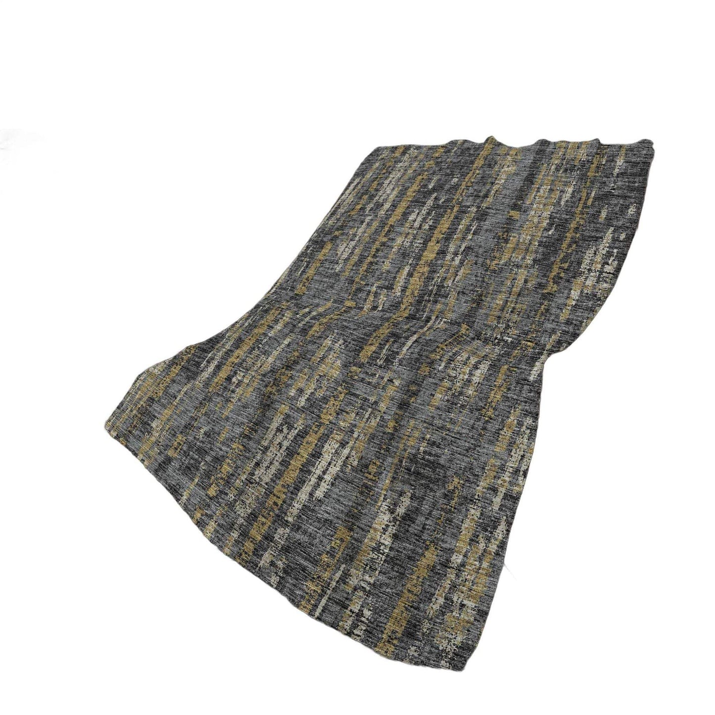 50" X 70" Granite Gray And Gold Abstract Polyester Woven Plush Throw Blanket - HomeRoots - Flyclothing LLC