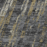 50" X 70" Granite Gray And Gold Abstract Polyester Woven Plush Throw Blanket - HomeRoots - Flyclothing LLC
