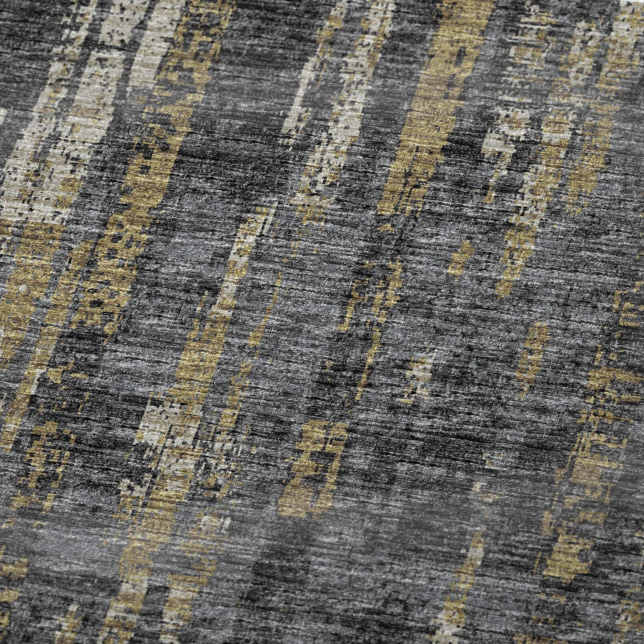 50" X 70" Granite Gray And Gold Abstract Polyester Woven Plush Throw Blanket - HomeRoots - Flyclothing LLC
