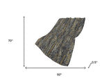 50" X 70" Granite Gray And Gold Abstract Polyester Woven Plush Throw Blanket - HomeRoots - Flyclothing LLC