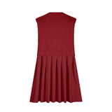 Pleated Round Neck Sleeveless Mini Dress - Trendsi - Flyclothing LLC