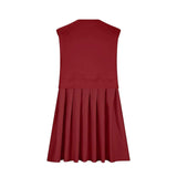 Pleated Round Neck Sleeveless Mini Dress - Trendsi - Flyclothing LLC