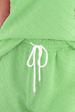 Round Neck Short Sleeve Top and Drawstring Shorts Set - Trendsi - Flyclothing LLC