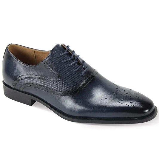 Giorgio Venturi Medallion Toe Oxford Shoe Navy - Giorgio Venturi - Flyclothing LLC
