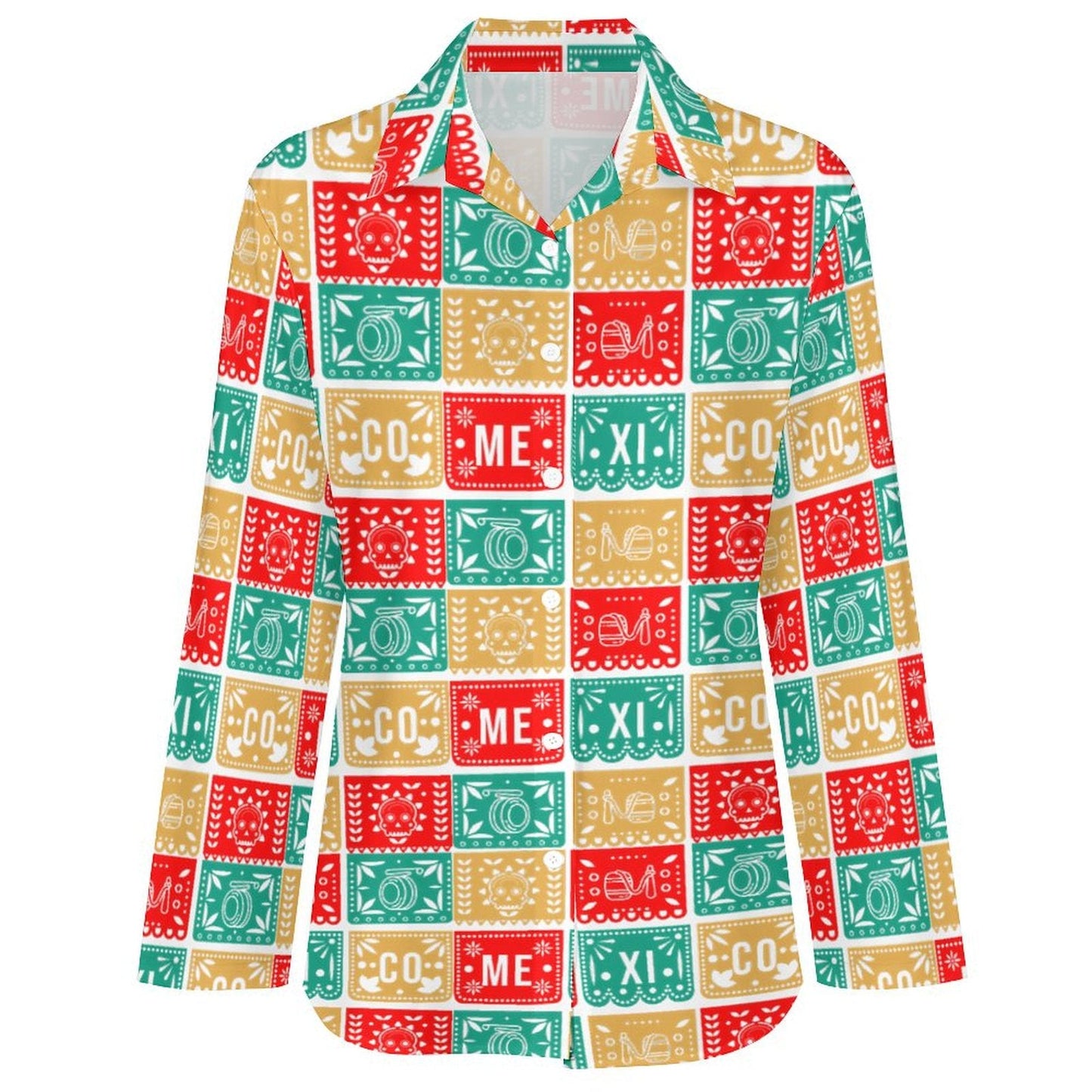 Baha Ranch Colores De Mexico Picado Mexican Button Up Blouse