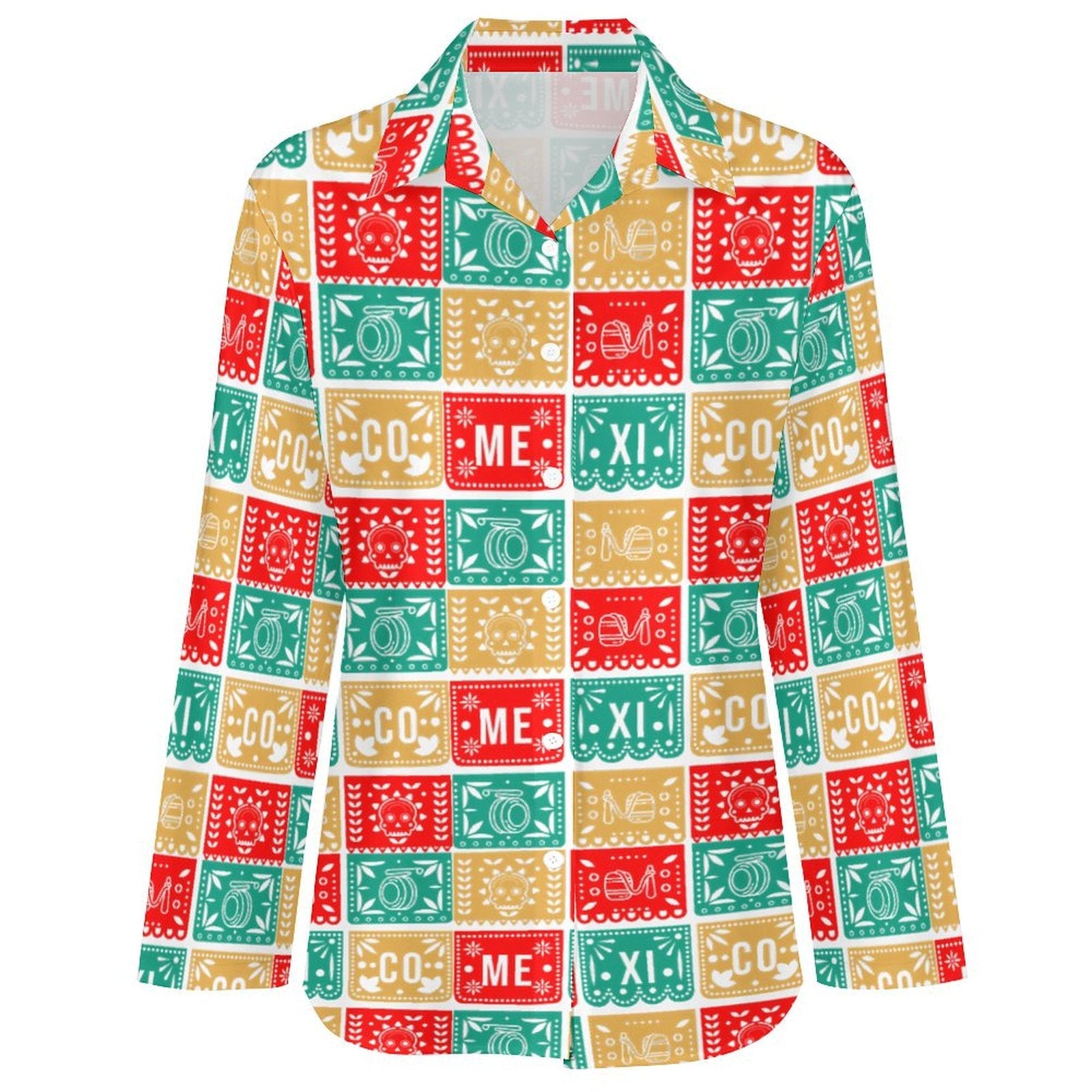 Baha Ranch Colores De Mexico Picado Mexican Button Up Blouse