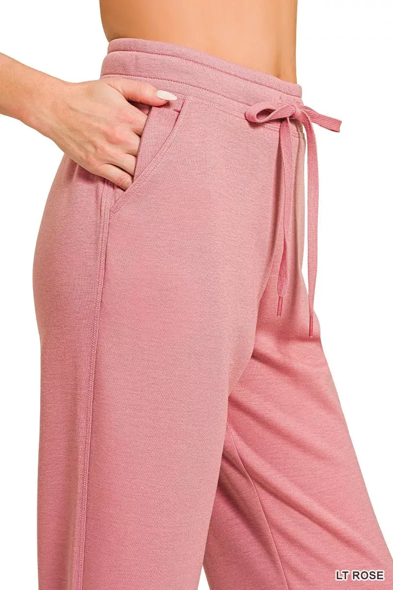 Zenana Drawstring Scuba Joggers with Pockets - Trendsi - Flyclothing LLC