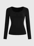 Round Neck Long Sleeve T-Shirt - Trendsi