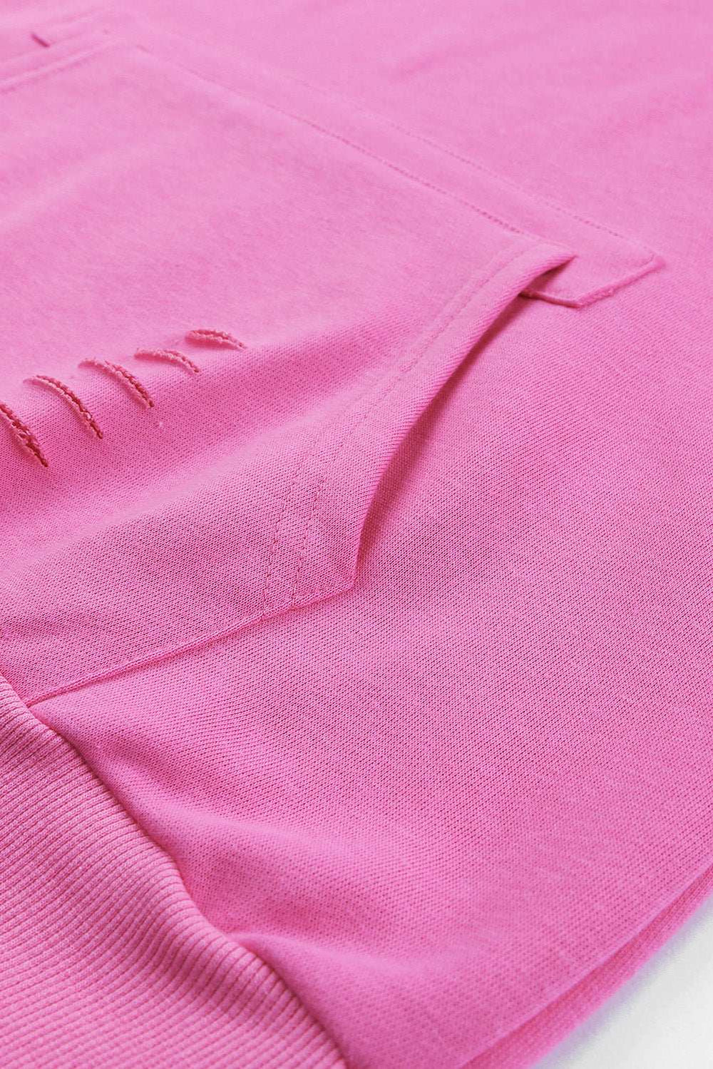 Distressed Drawstring Long Sleeve Hoodie - Trendsi - Flyclothing LLC