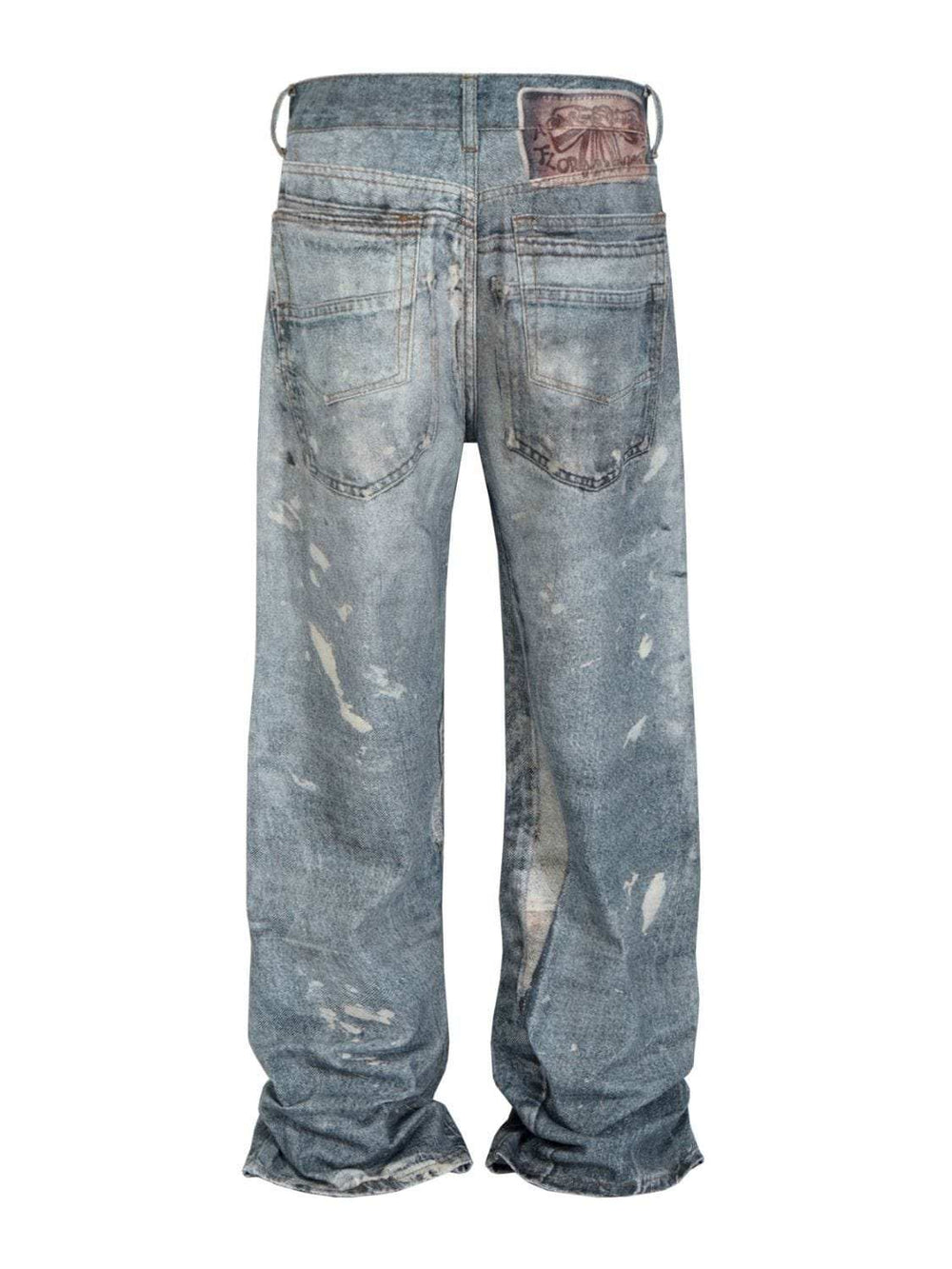 Men's Washed Button Fly Straight Jeans - Trendsi - Flyclothing LLC