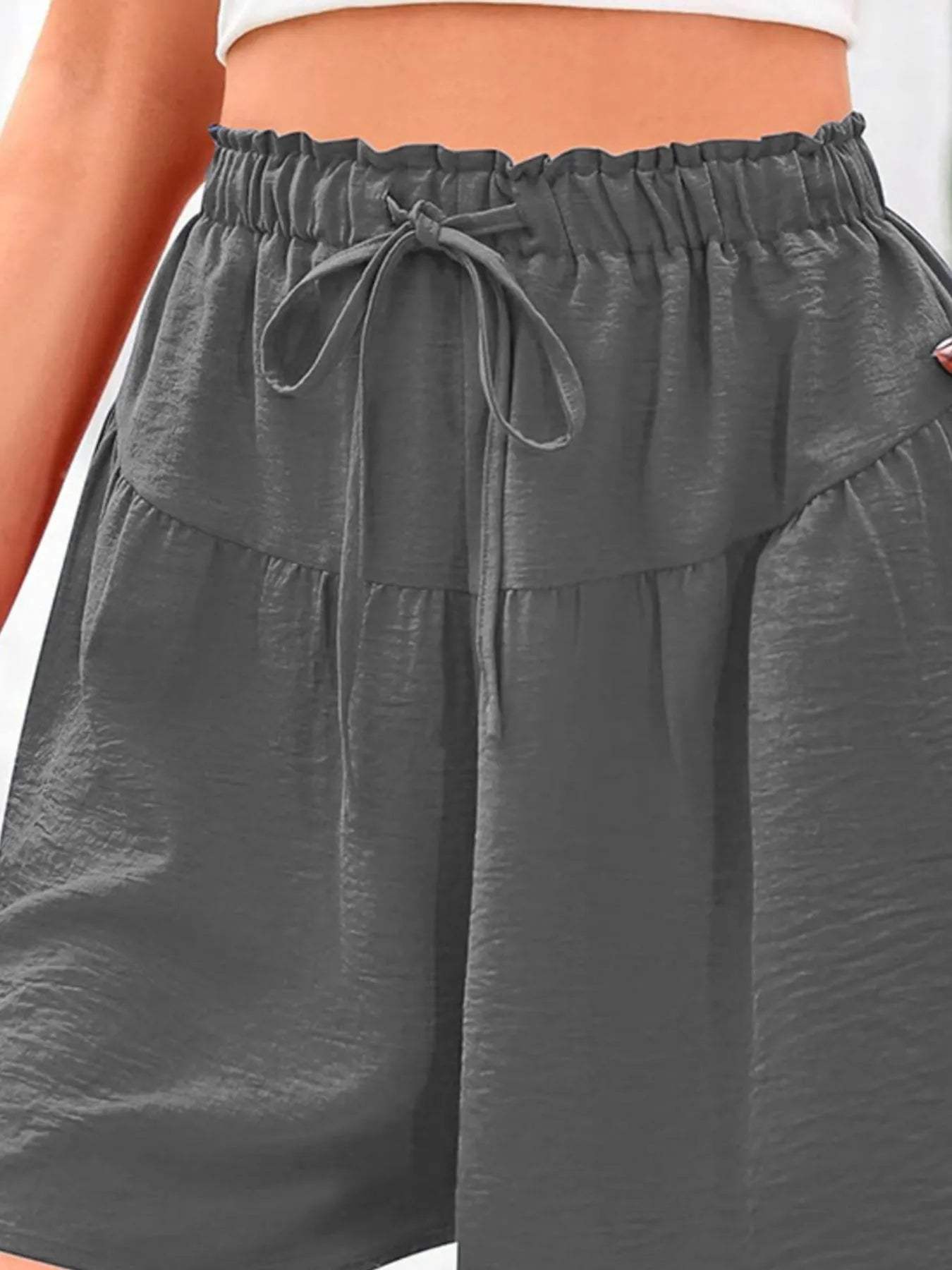 Full Size Casual Drawstring High Waist Relaxed Shorts Plus Size - Trendsi - Flyclothing LLC