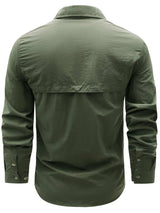 Men's Plus Size Button Up Long Sleeve Shirt - Trendsi - Flyclothing LLC