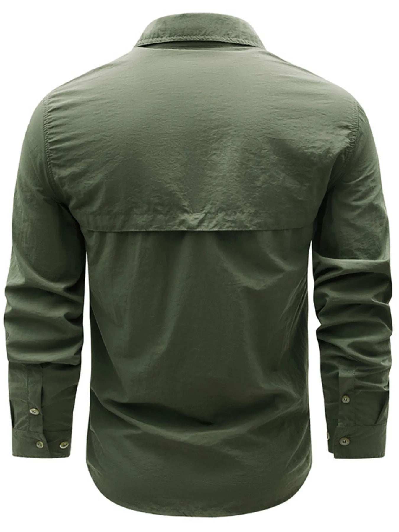 Men's Plus Size Button Up Long Sleeve Shirt - Trendsi - Flyclothing LLC