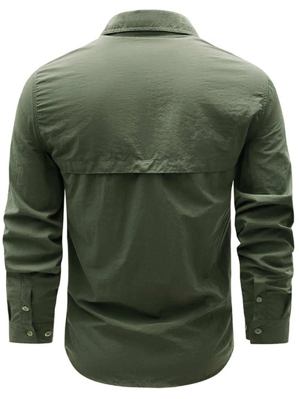 Men's Plus Size Button Up Long Sleeve Shirt - Trendsi - Flyclothing LLC