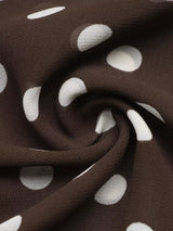 Polka Dot Mock Neck Long Sleeve Blouse - Trendsi - Flyclothing LLC