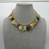 Bohemian Multi-Color Gemstone Charm Necklace - Trendsi - Flyclothing LLC