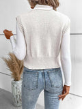 Full Size Button Up V-Neck Sweater Vest - Trendsi - Flyclothing LLC