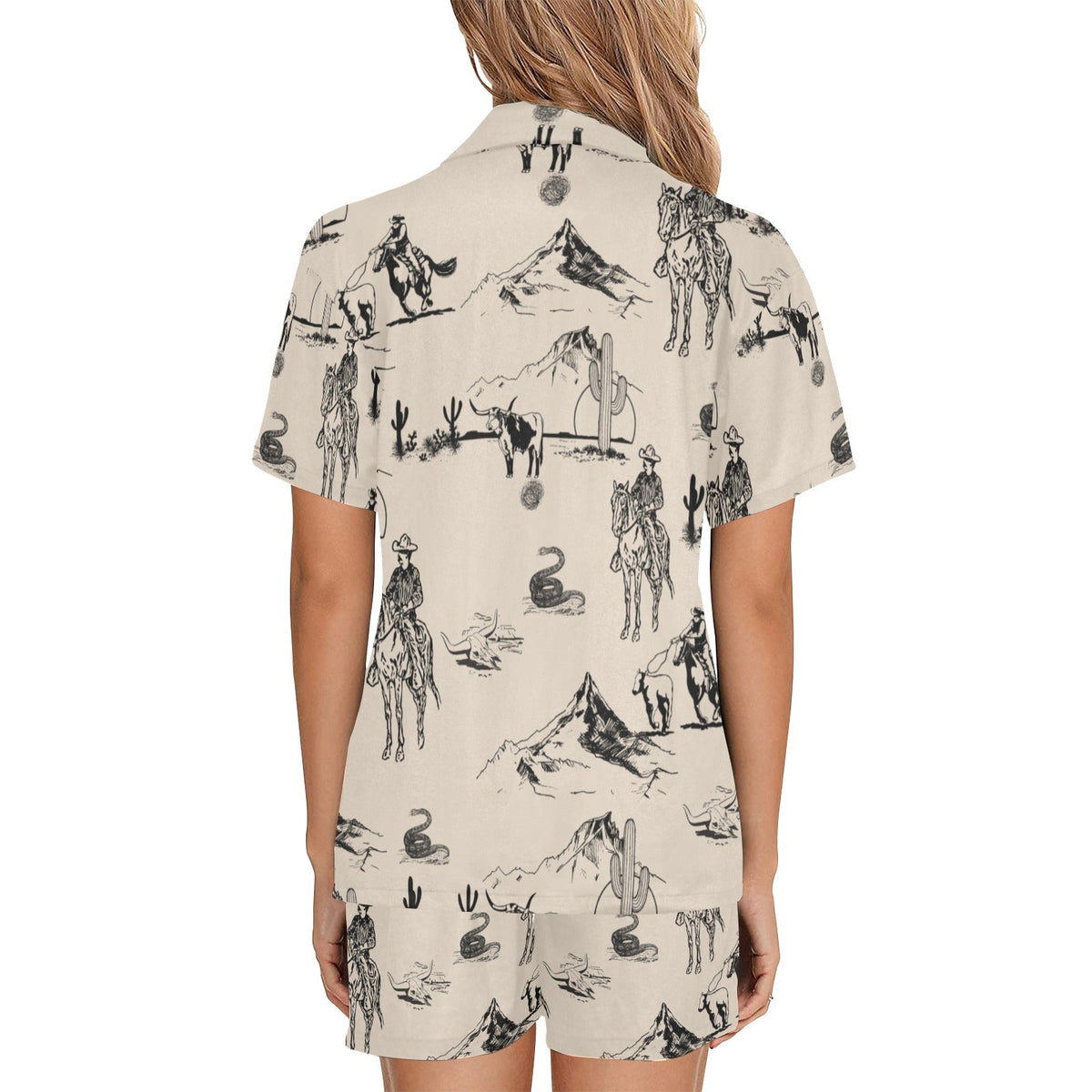 Baha Ranch Cowboy Ranch Women's Western Pajama Set