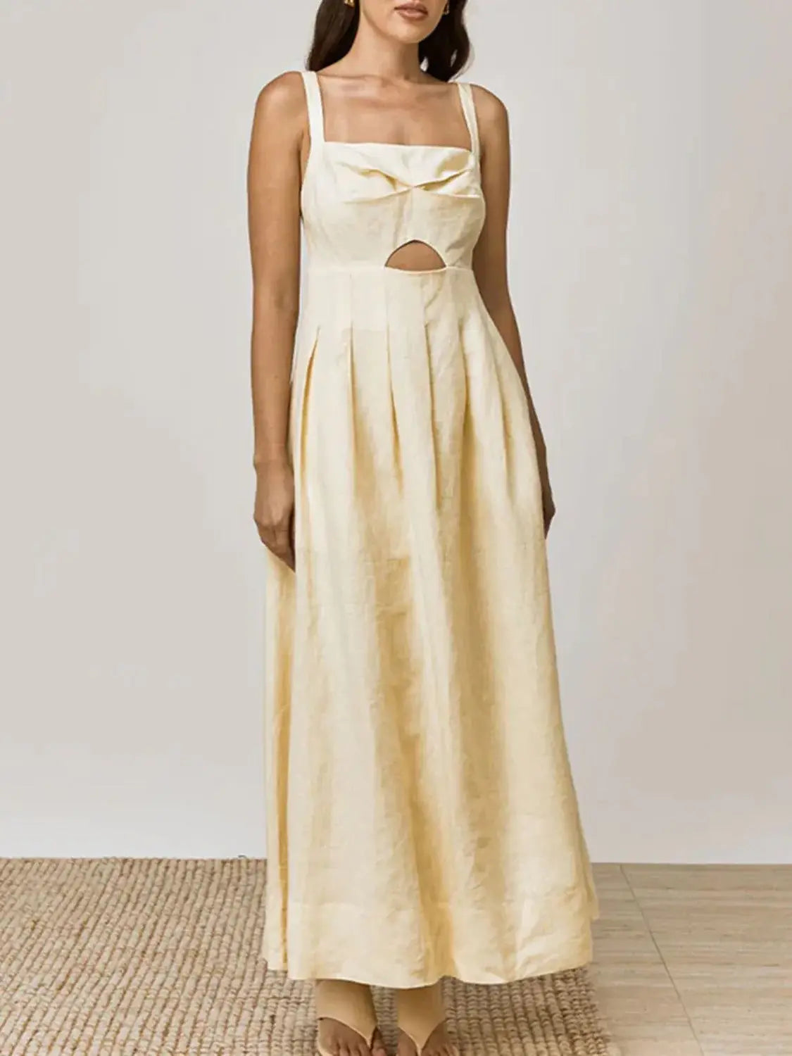 Devine Cutout Square Neck Cami Dress - Trendsi - Flyclothing LLC