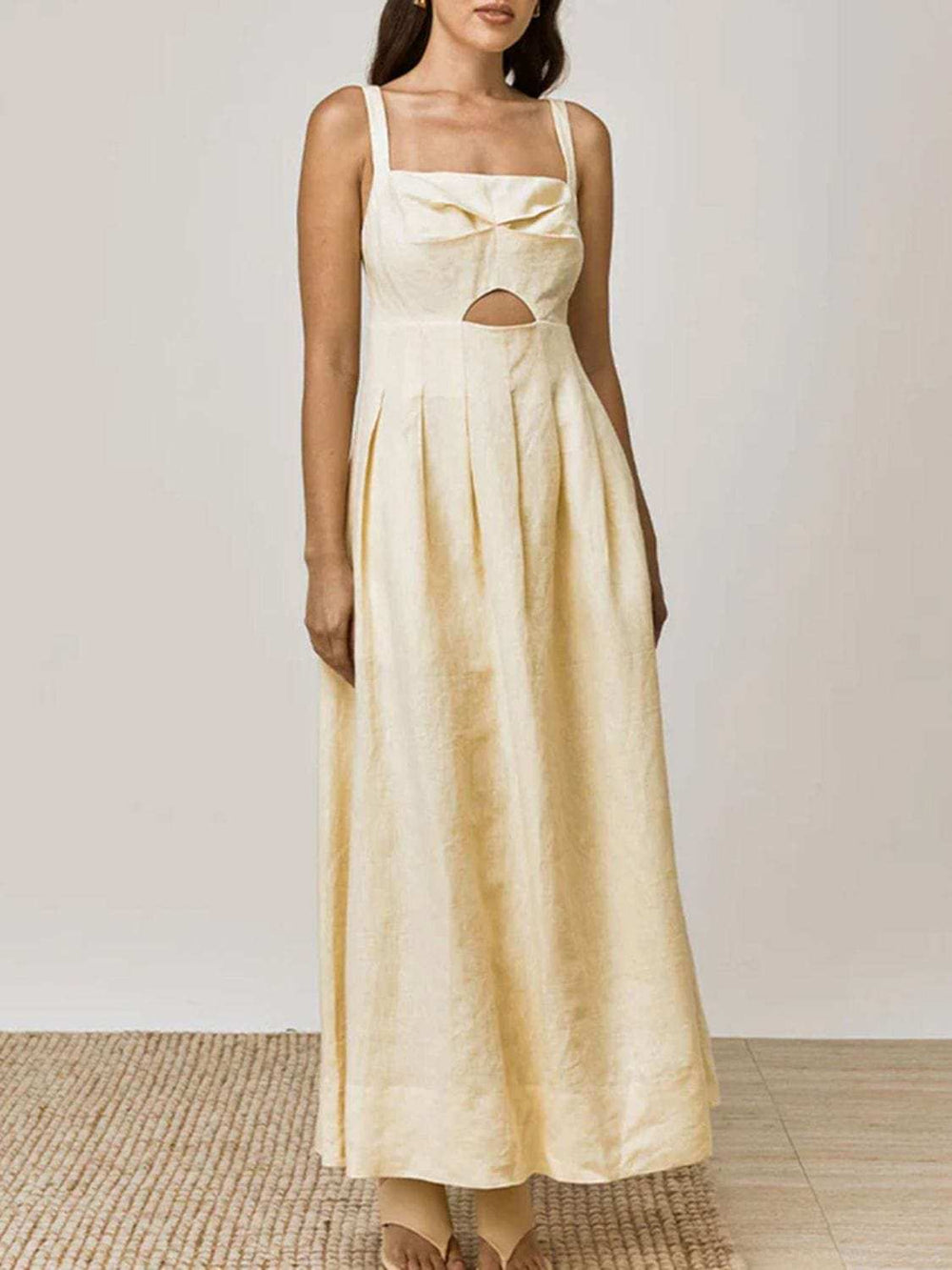 Devine Cutout Square Neck Cami Dress - Trendsi - Flyclothing LLC