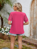 Round Neck Short Sleeve T-Shirt - Trendsi