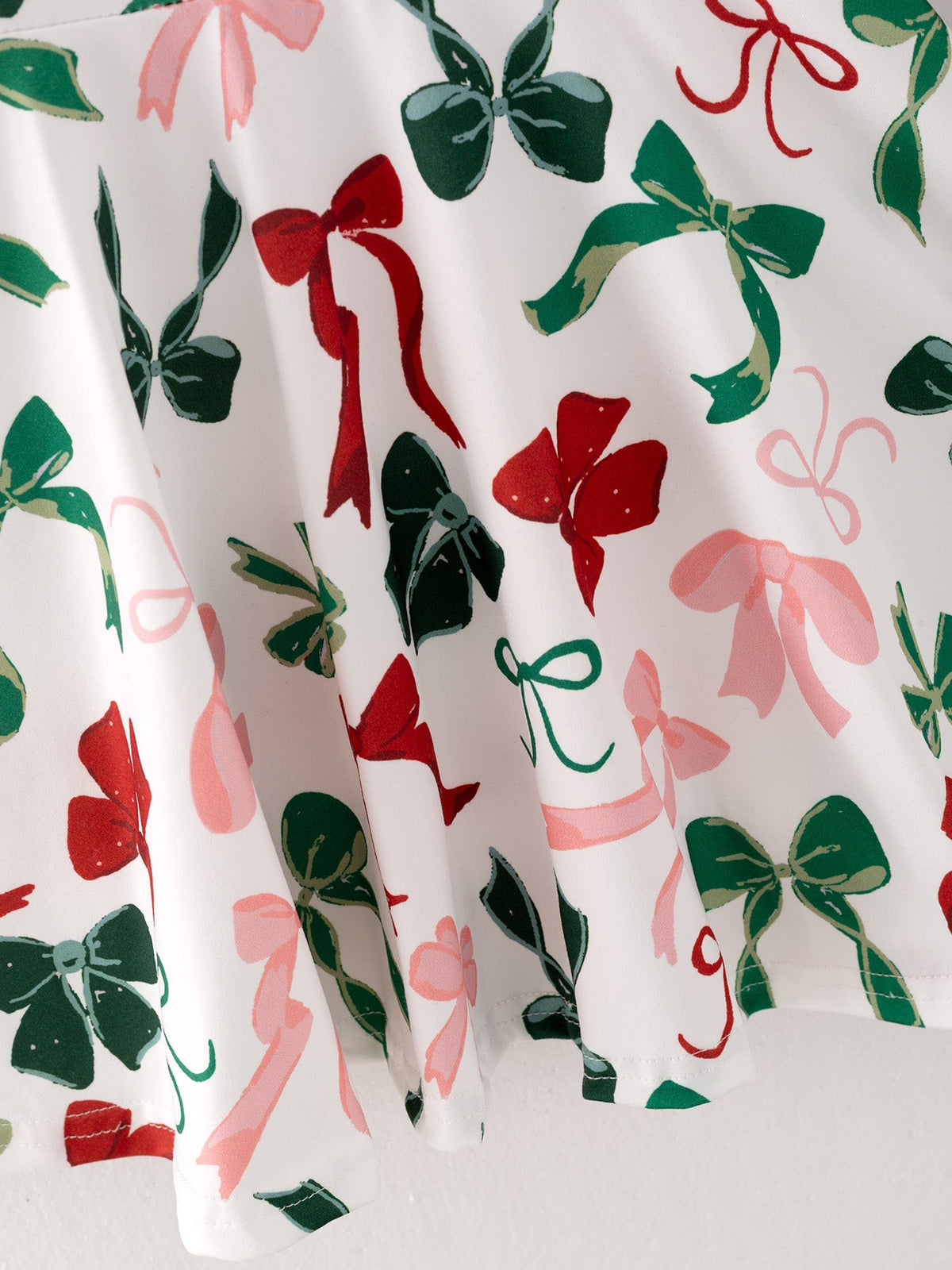 Girls Christmas Bow Print Dress - Rylee Faith Designs - Flyclothing LLC