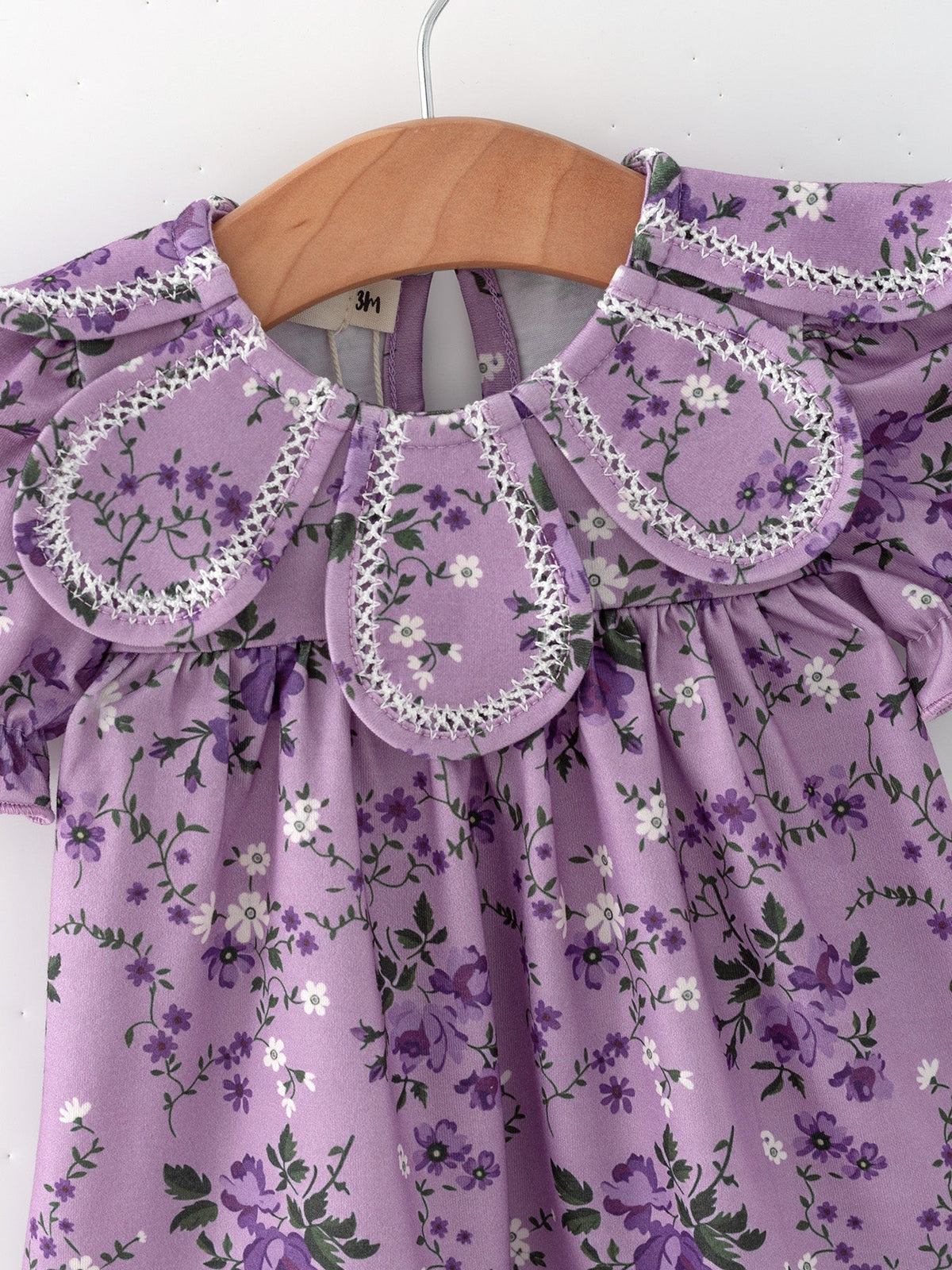 Floral Girls Outfit Set Purple Puff Sleeve Top Bloomers Set - Rylee Faith Designs - Flyclothing LLC