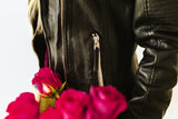 Reo RF Heart Detail Leather Jacket