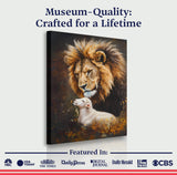 Lion And Sheep Faith Wall Art - Tailored Canvases - Flyclothing LLC